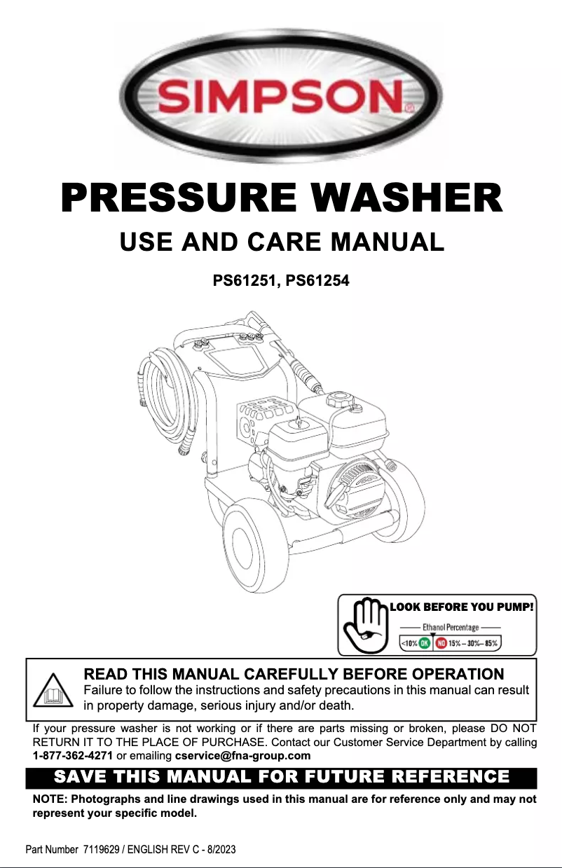 Página 1 del manual Manual de usuario Simpson PowerShot PS-61251