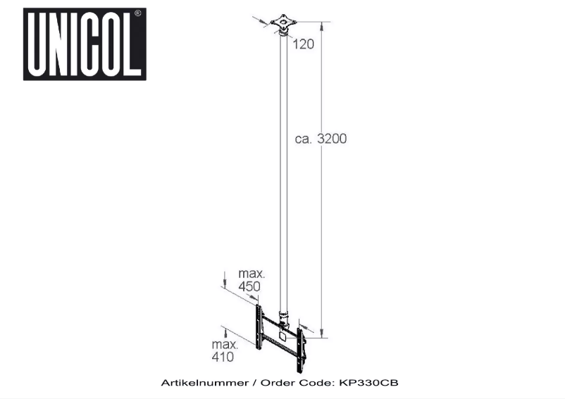 Page 1 de la notice Manuel utilisateur Unicol KP330CB