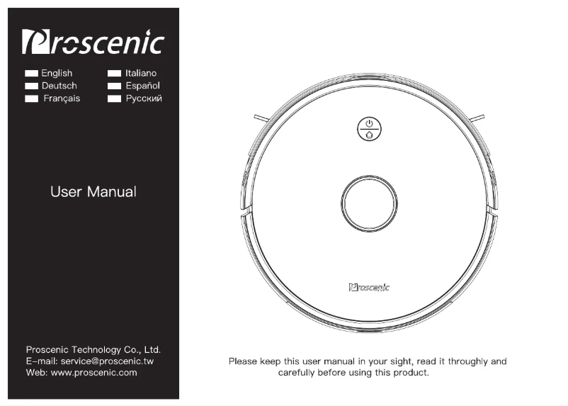 Page 1 de la notice Manuel utilisateur Proscenic M7