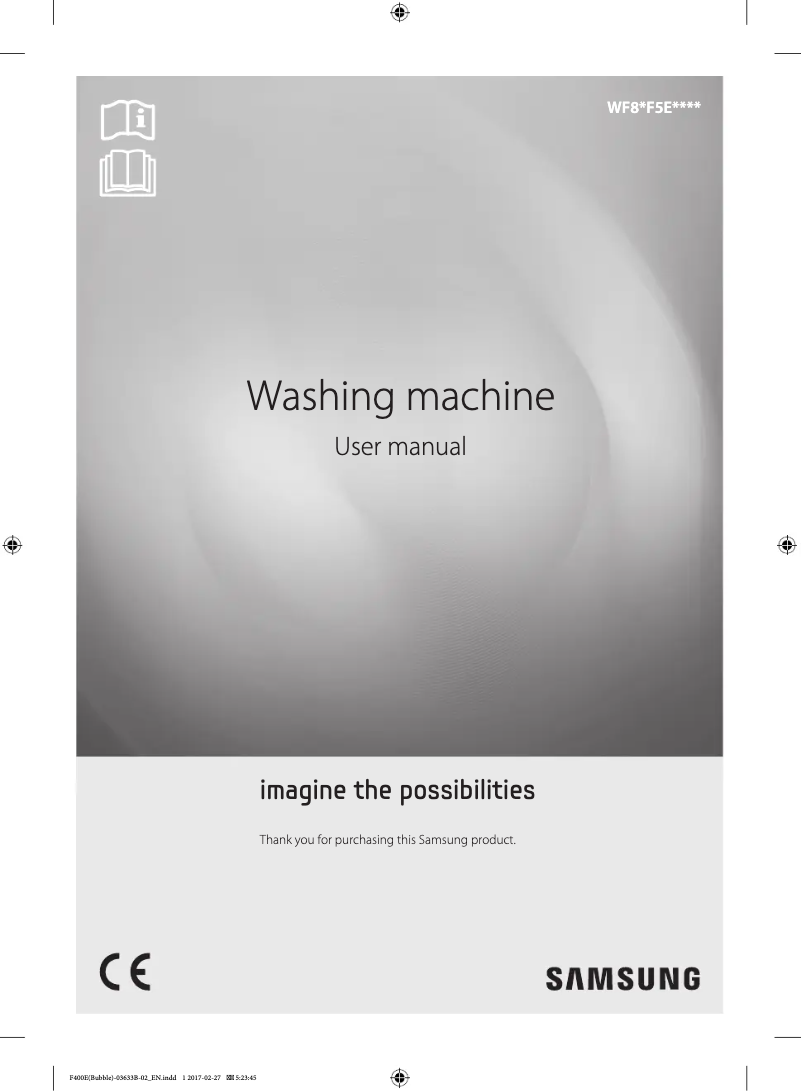 Page n°1 - Manuel utilisateur Samsung WF8EF5E0W4W/EU