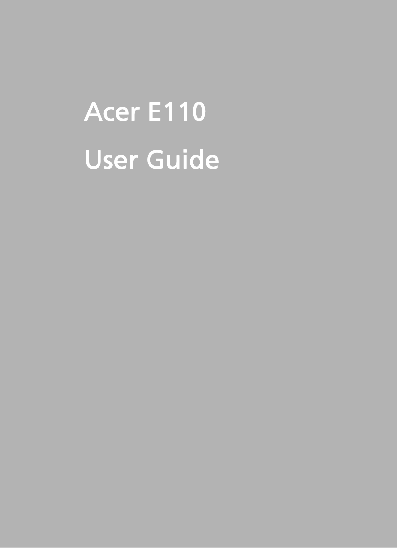 Página 1 del manual Manual de usuario Acer BeTouch E110