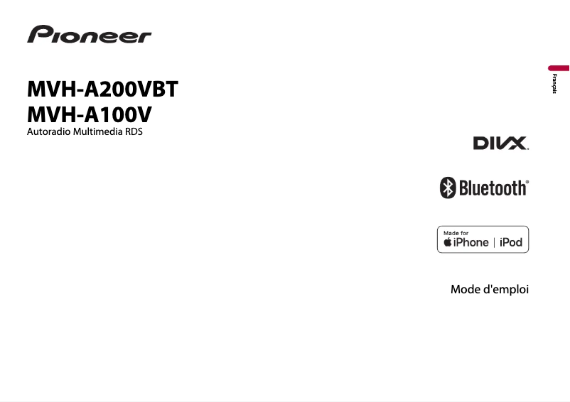Page n°1 - Manuel utilisateur Pioneer MVH-A200VBT