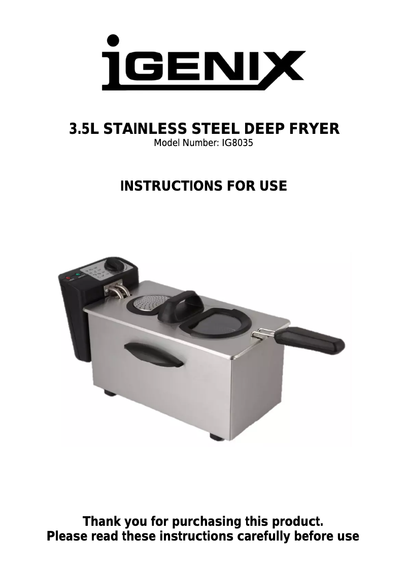 Página 1 del manual Manual de usuario Igenix IG8035