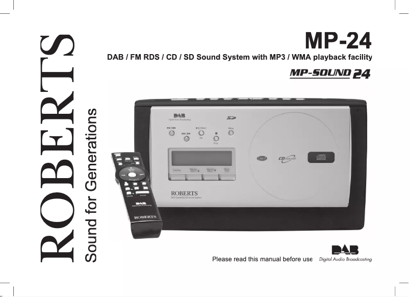 Page n°1 - Manuel utilisateur Roberts Sound 24