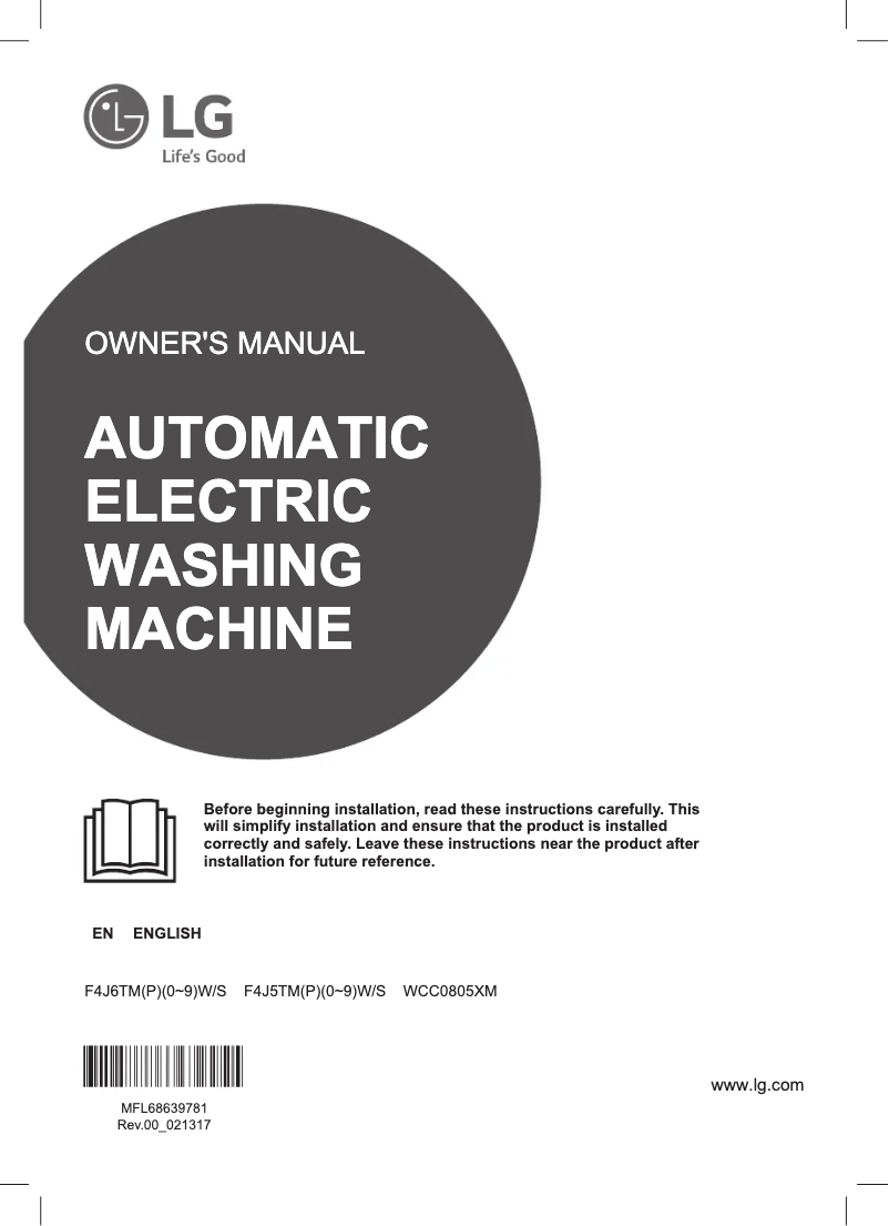 Página 1 del manual Manual de usuario LG WCC0805XM