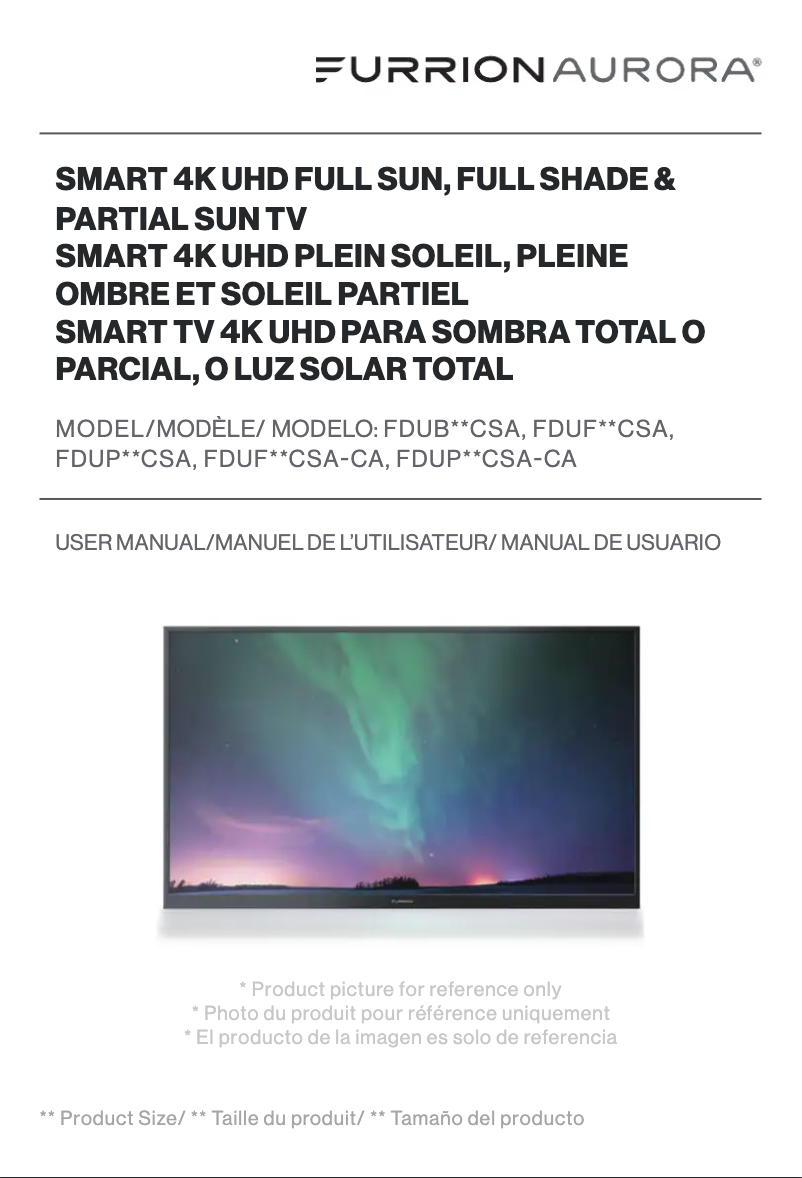 Imagen de la primera página del manual del dispositivo Aurora FDUP43CSA