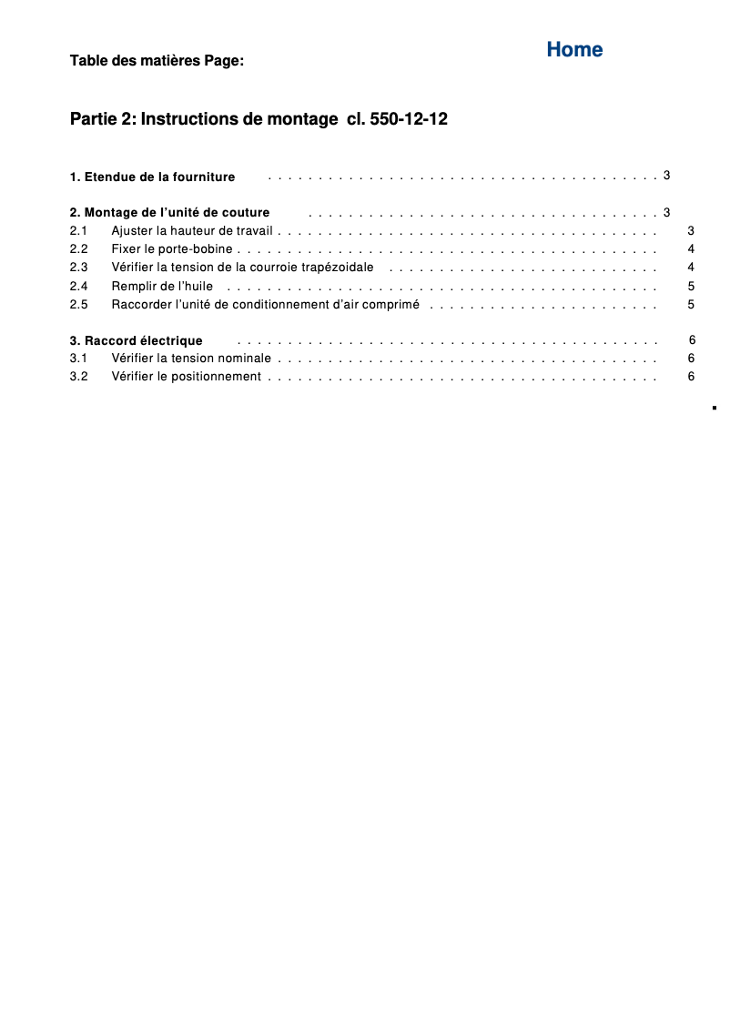 Image de la première page du manuel de l'appareil 550-12-12