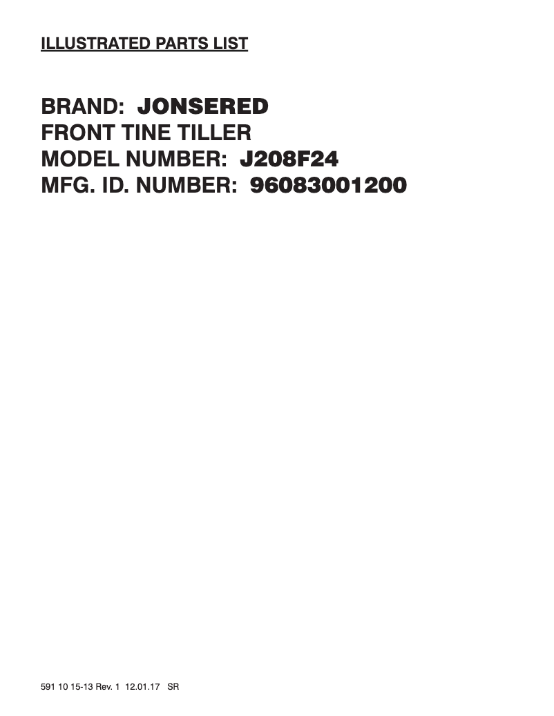Page n°1 - Manuel utilisateur Jonsered J208F24