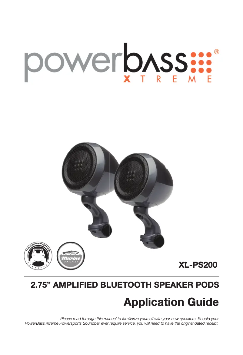 Page 1 de la notice Manuel utilisateur PowerBass XL-PS200