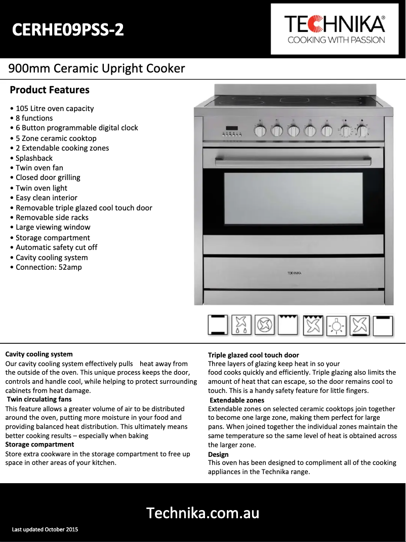 Página 1 del manual Ficha técnica Technika CERHE09PSS-2