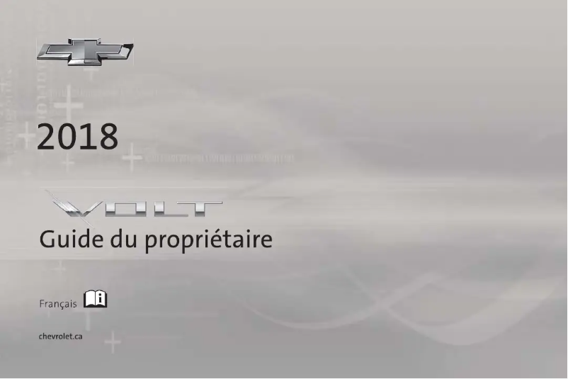 Page 1 de la notice Manuel utilisateur Chevrolet Volt (2018)
