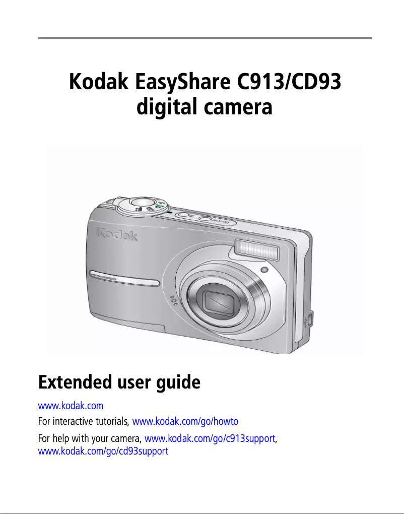 Page n°1 - Manuel utilisateur Kodak EasyShare C913