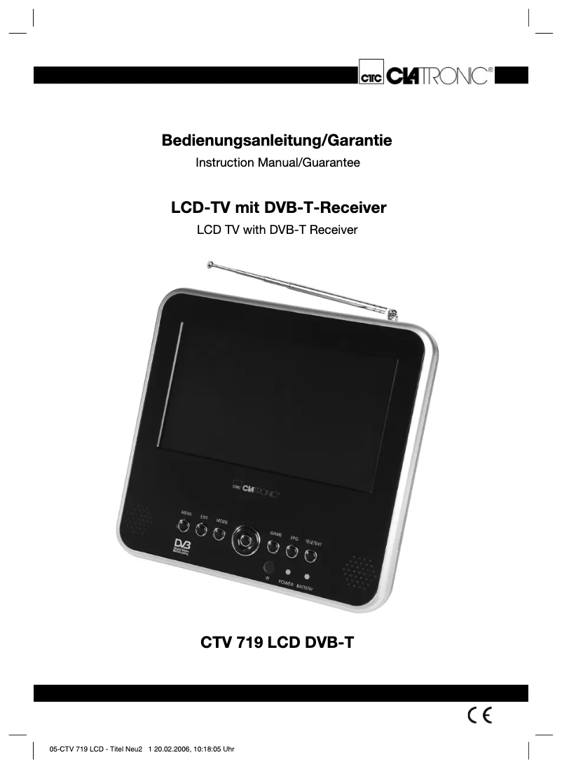 Página 1 del manual Manual de usuario Clatronic CTV 719