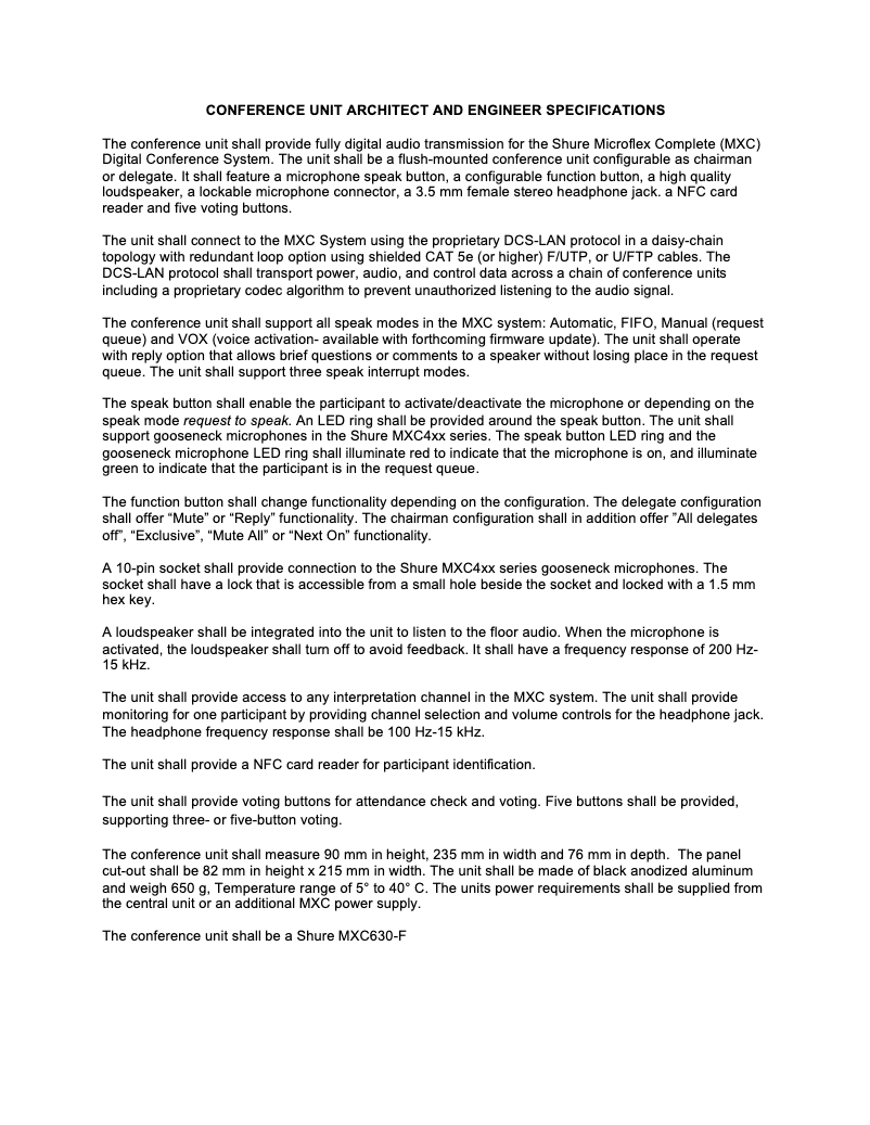 Image de la première page du manuel de l'appareil MXC630-F