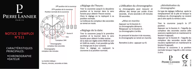 Page n°1 - Manuel utilisateur Pierre Lannier Spirit 207H103