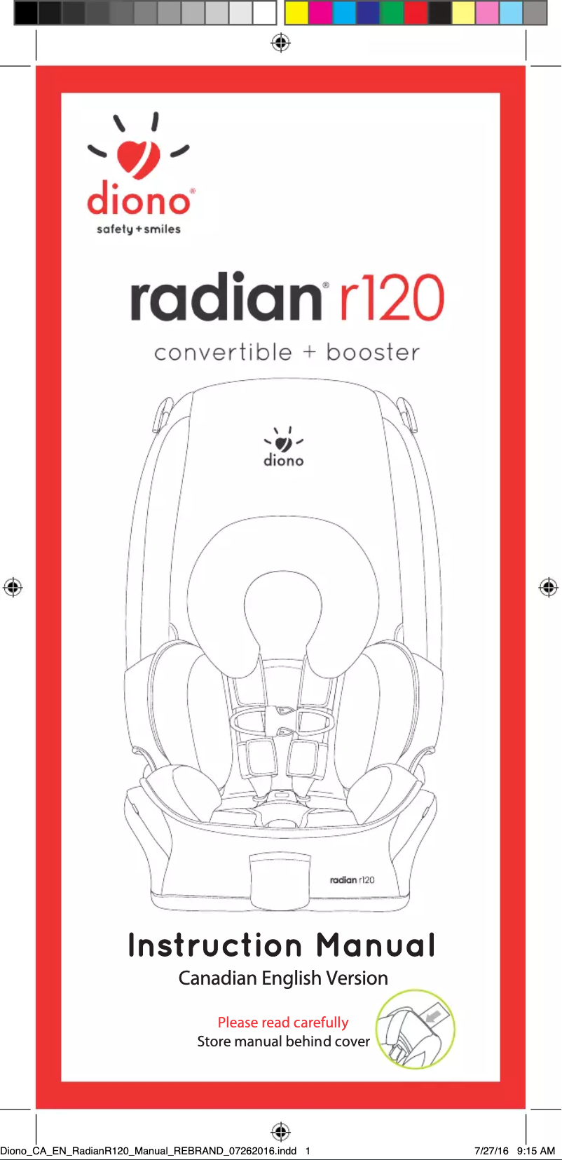 Page 1 de la notice Manuel utilisateur Diono Radian r120