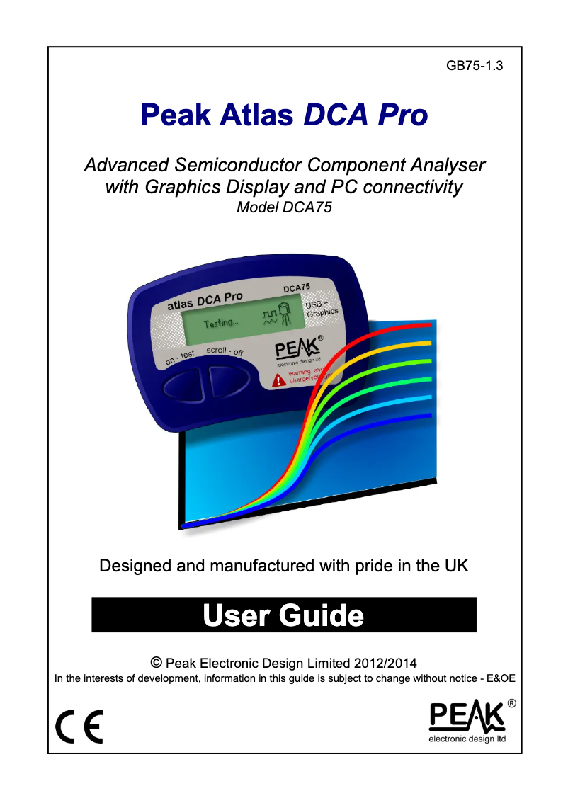 Page 1 de la notice Manuel utilisateur Peak LCR45