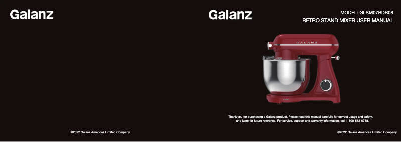 Page 1 de la notice Manuel utilisateur Galanz GLSM07WER08