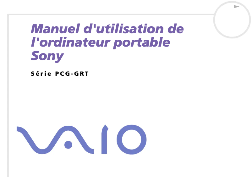 Page n°1 - Manuel utilisateur Sony Vaio PCG-GRT715E