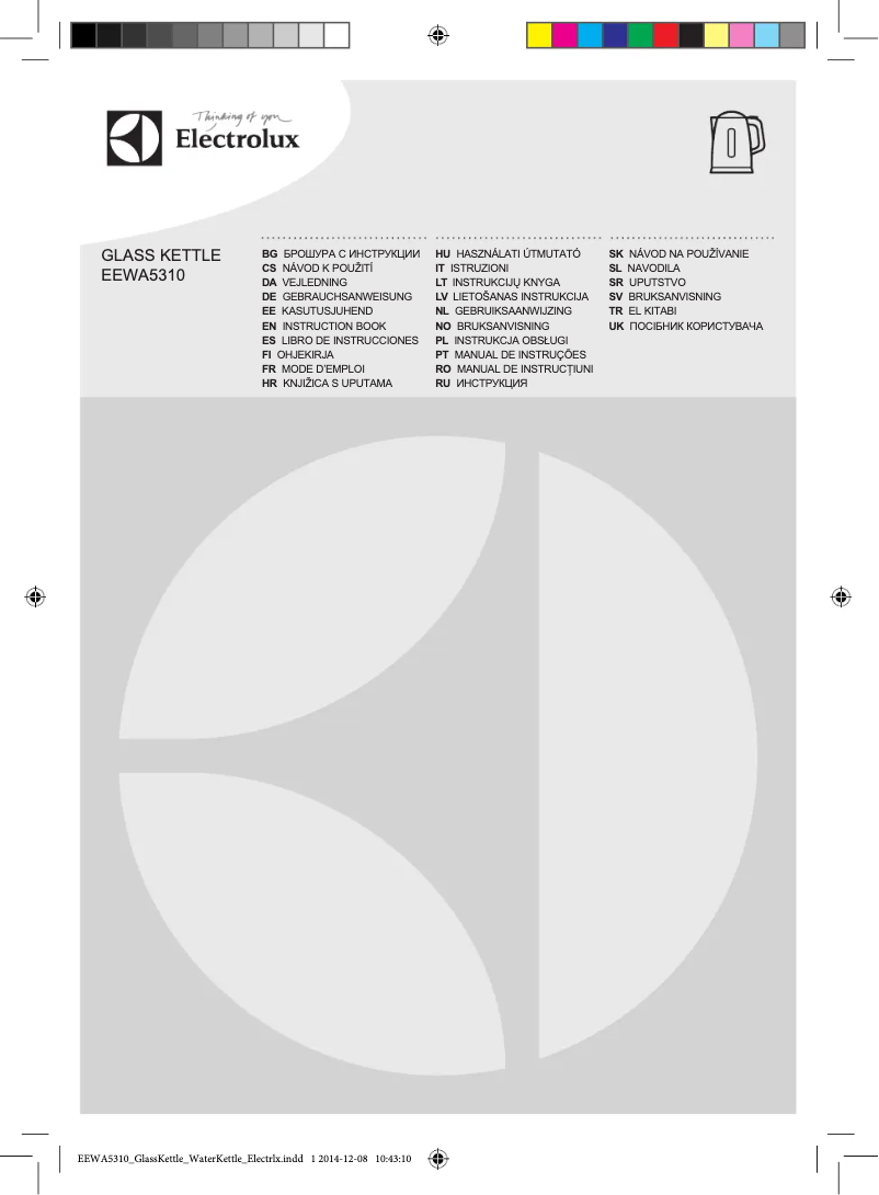Page 1 de la notice Manuel utilisateur Electrolux EEWA5310