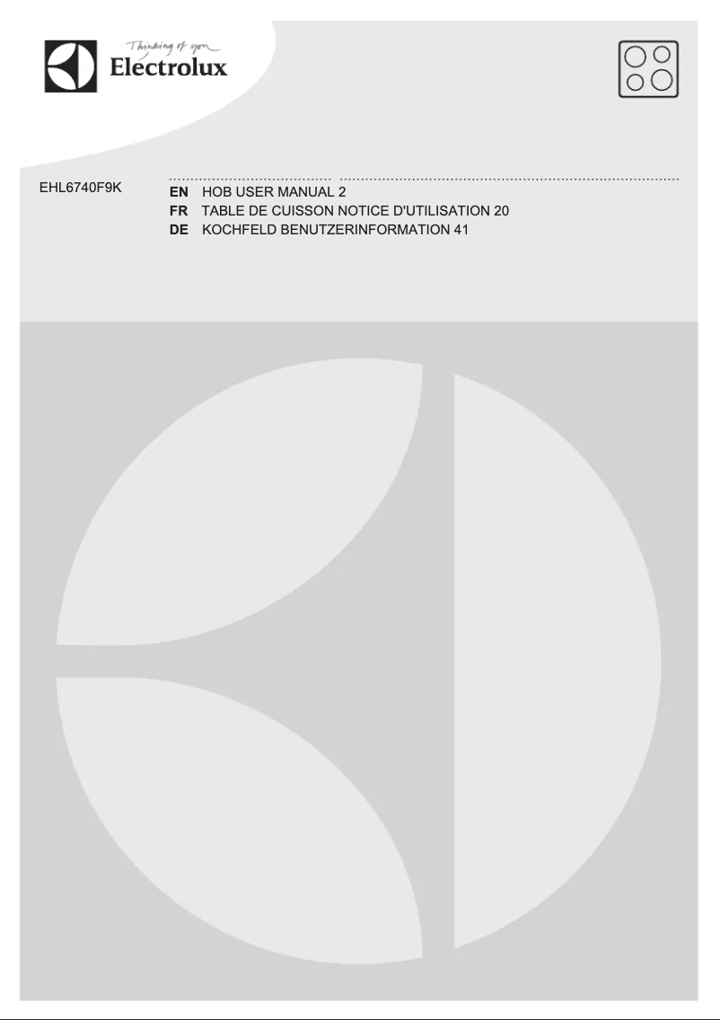 Page 1 de la notice Manuel utilisateur Electrolux EHL6740F9K