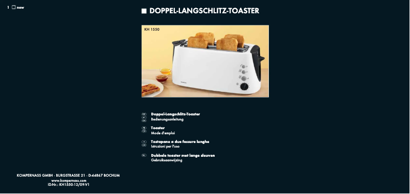 Image de la première page du manuel de l'appareil KH 1550