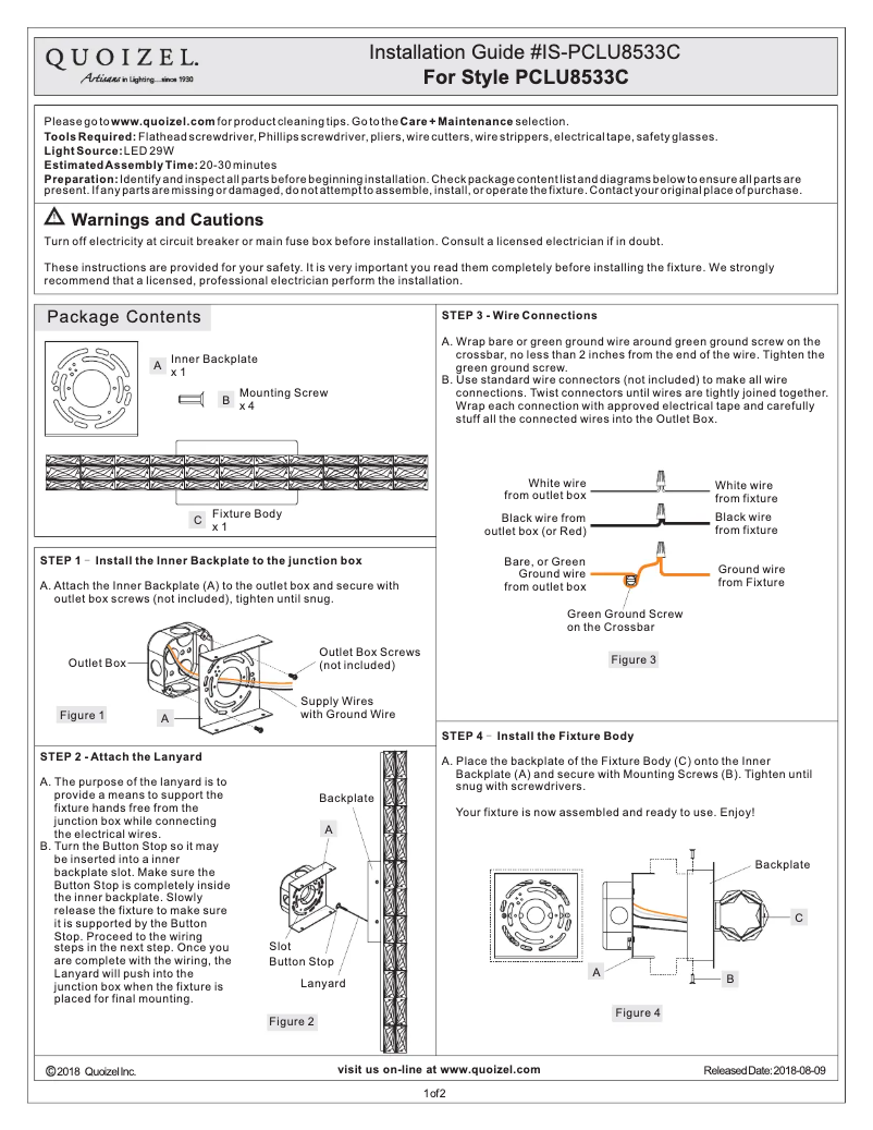 Image de la première page du manuel de l'appareil PCLU8533C