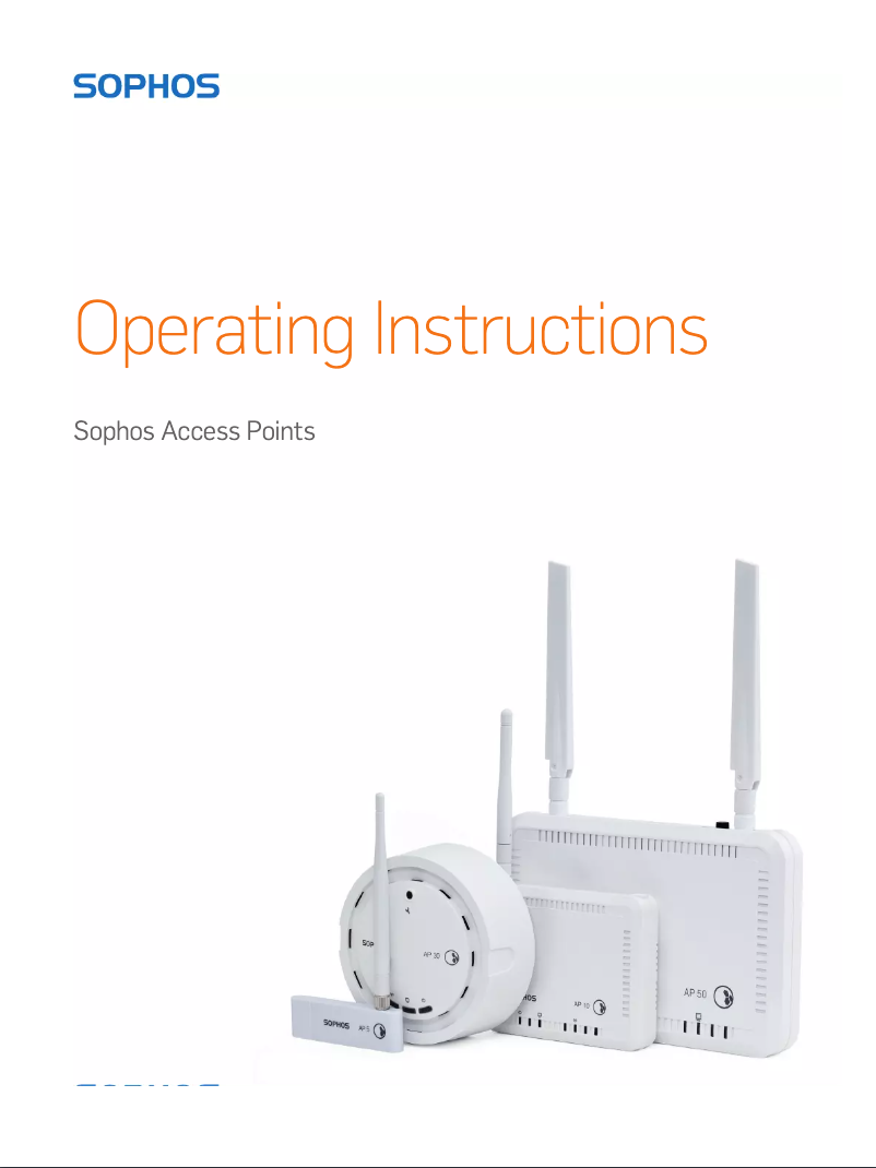 Page 1 de la notice Manuel utilisateur Sophos AP30