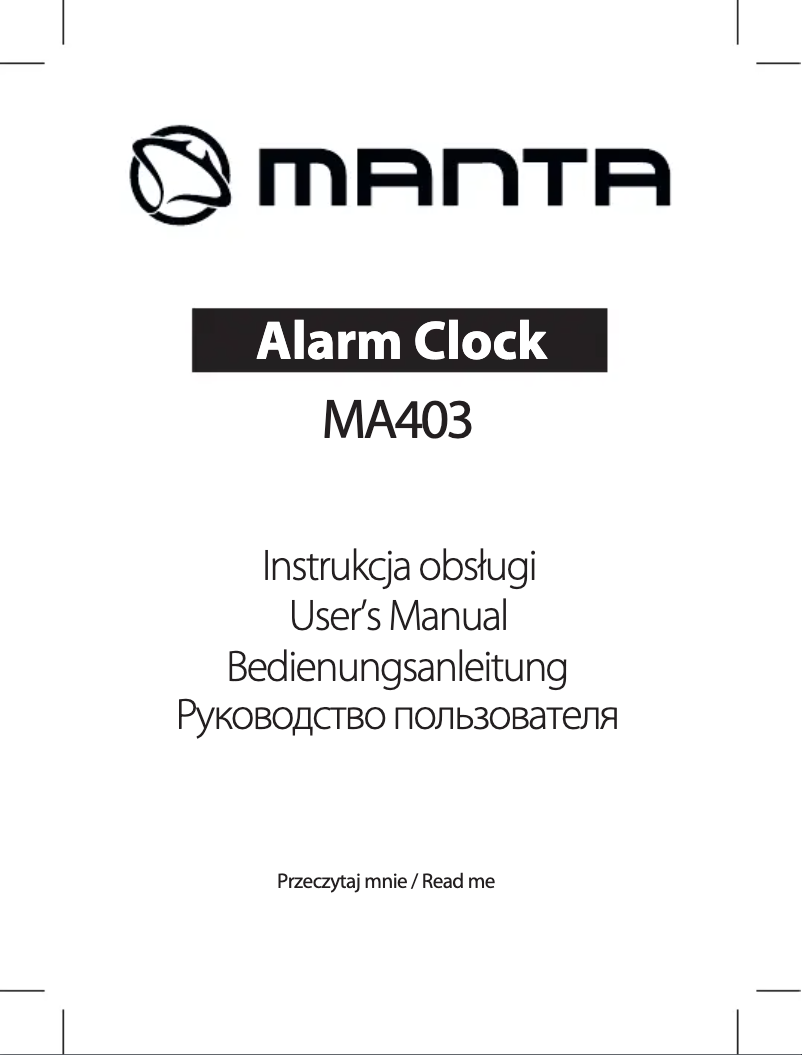 Página 1 del manual Manual de usuario Manta MA403