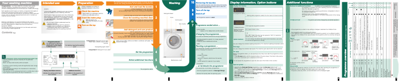 Page 1 de la notice Manuel d'utilisation et d'entretien Siemens WS10X260FF