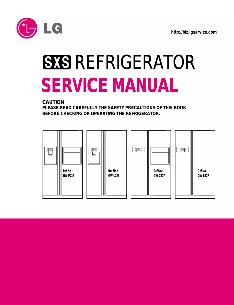 Page 1 de la notice Manuel utilisateur LG GR-P227 YTQA