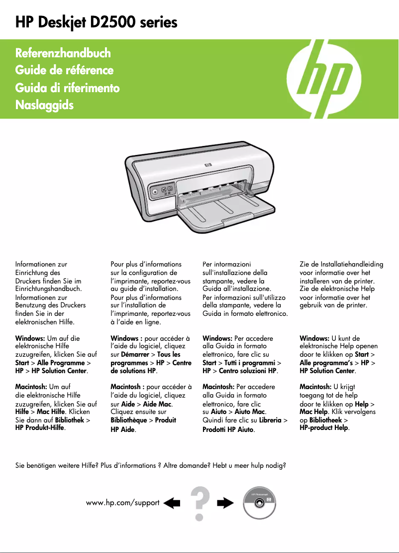 Page 1 de la notice Manuel utilisateur HP Deskjet D2500