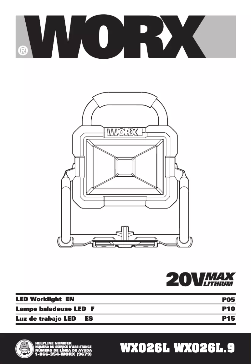 Page n°1 - Manuel utilisateur Worx WX026L
