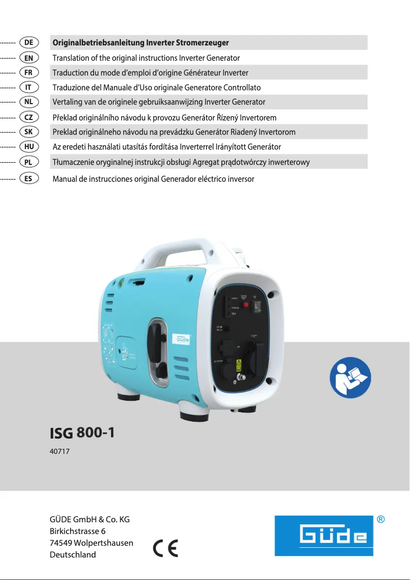 Page 1 de la notice Manuel utilisateur Güde ISG 800-1