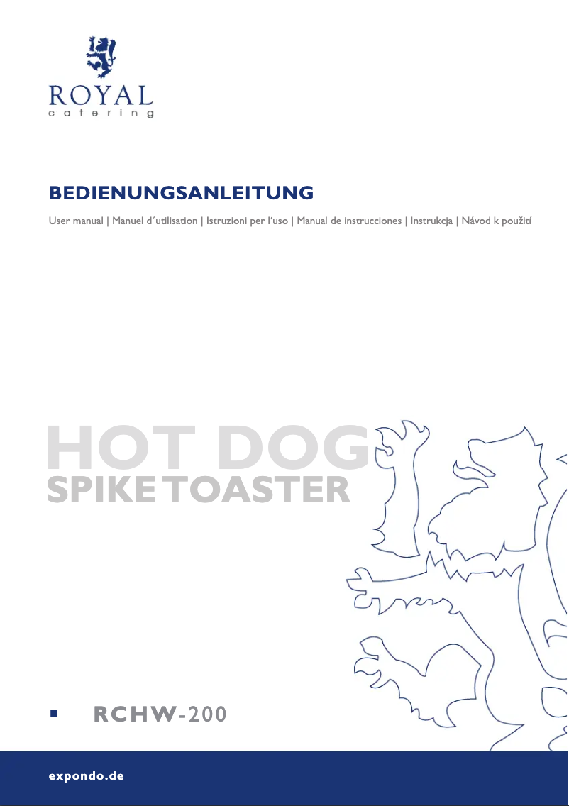 Image de la première page du manuel de l'appareil RCHW-200