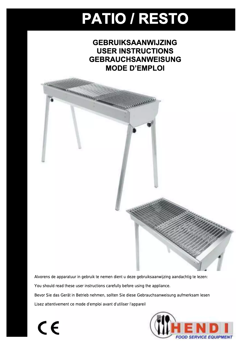 Image de la première page du manuel de l'appareil Resto