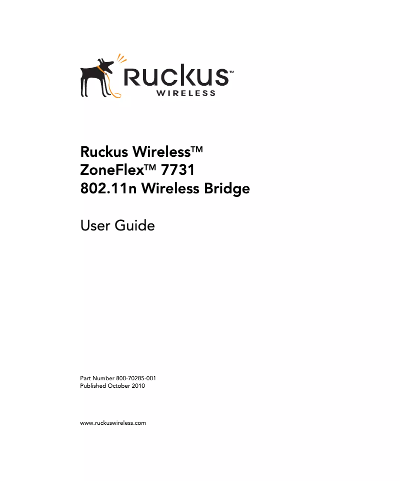 Page 1 de la notice Manuel utilisateur Ruckus Wireless ZoneFlex 7731