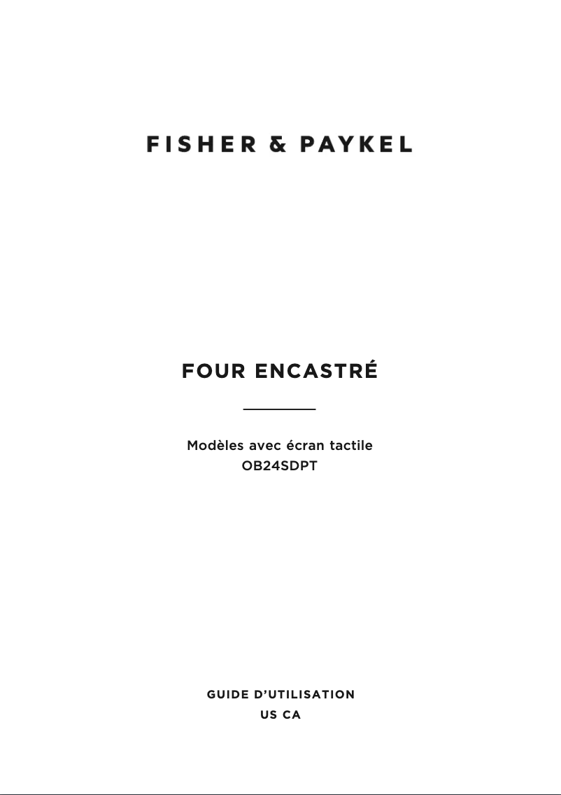 Image de la première page du manuel de l'appareil OB24SDPTDX1