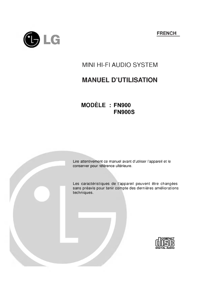 Image de la première page du manuel de l'appareil FFH-976A