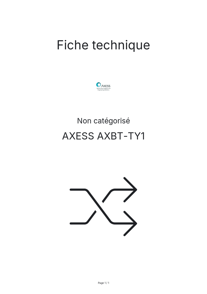Page n°1 - Fiche technique AXESS AXBT-TY1