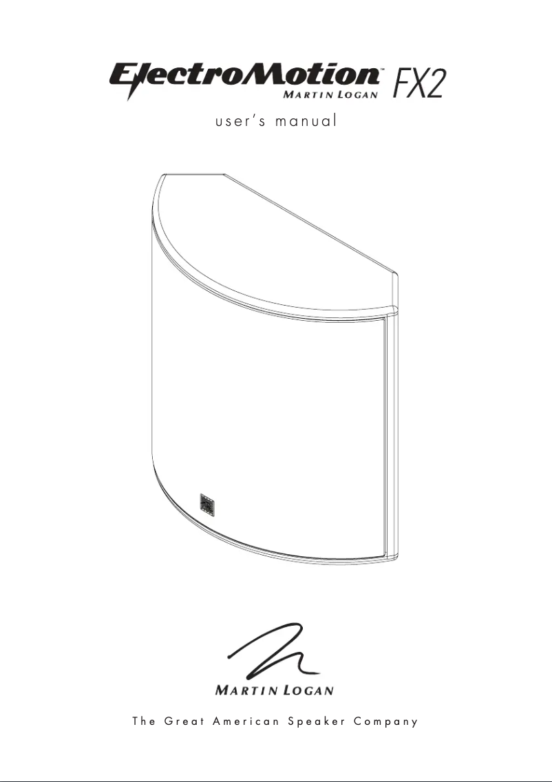 Image de la première page du manuel de l'appareil ElectroMotion FX2
