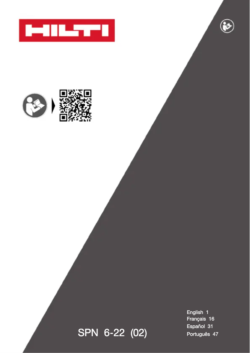 Page n°1 - Manuel utilisateur Hilti SPN 6-22 RN