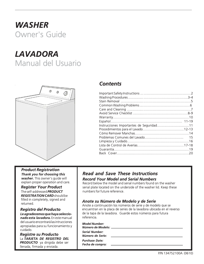 Page 1 de la notice Manuel utilisateur Frigidaire NMWS336FS