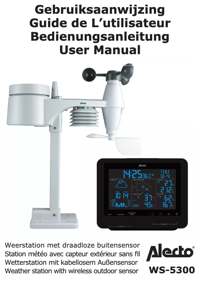 Page 1 de la notice Manuel utilisateur Alecto WS-5300