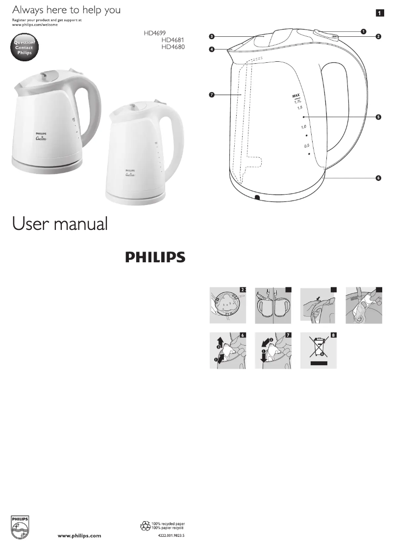 Page n°1 - Manuel utilisateur Philips HD4699