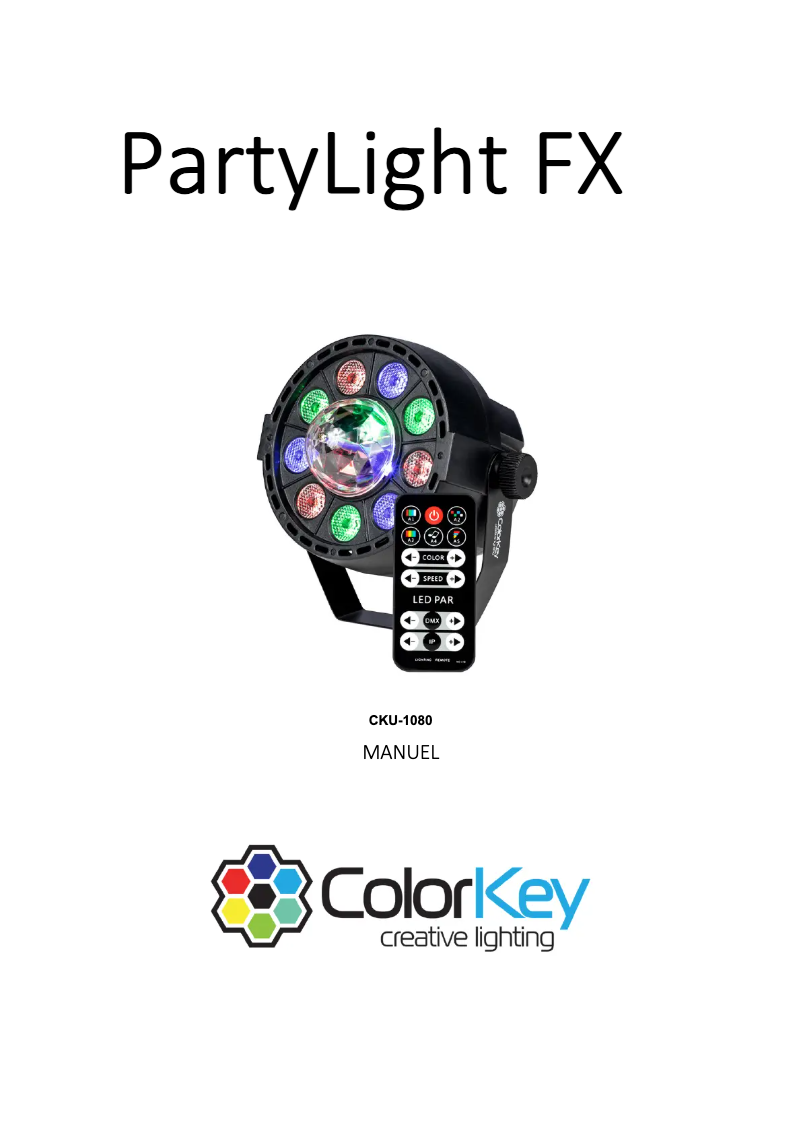 Page n°1 - Manuel utilisateur ColorKey PartyLight FX