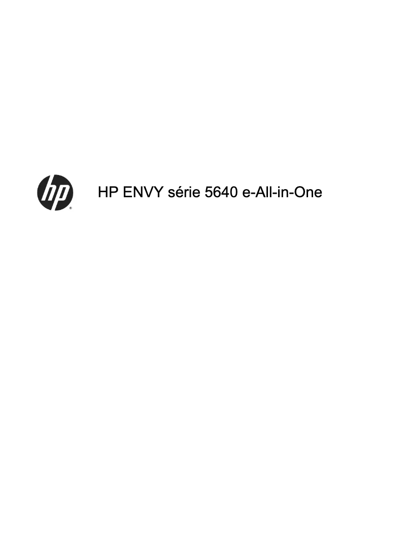 Page 1 de la notice Manuel utilisateur HP ENVY 5640 e-All-in-One