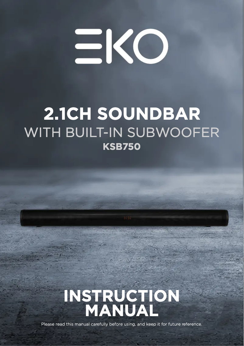 Página 1 del manual Manual de usuario EKO KSB750