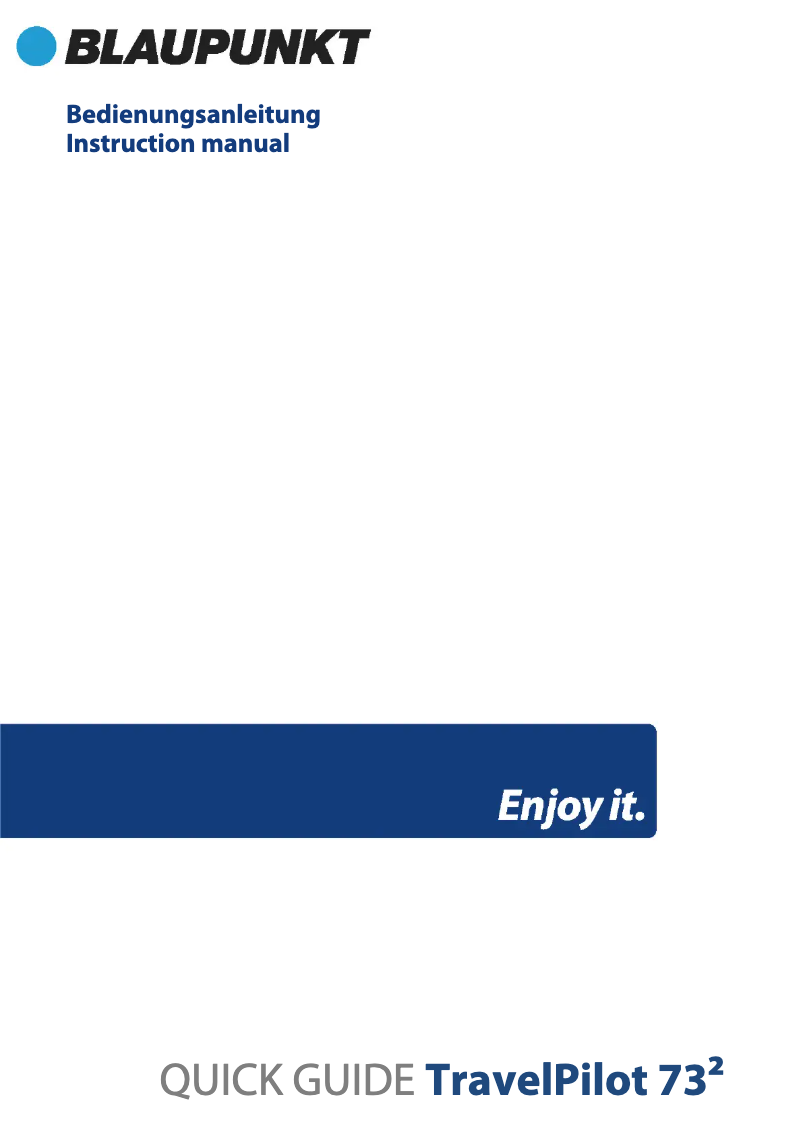 Page n°1 - Manuel utilisateur Blaupunkt TravelPilot 73 CE LMU