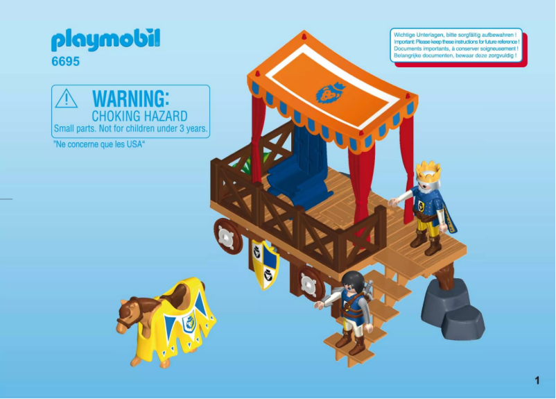 Page n°1 - Manuel utilisateur Playmobil Super 4 Royal Tribune with Alex